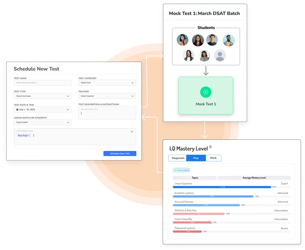 Schedule Test feature - LearnQ.ai